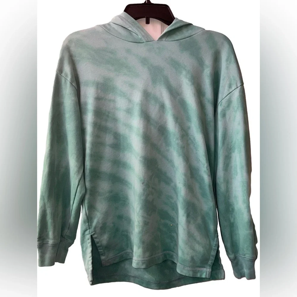 Gap Kids Oversized Hoodie Varsity Green Tie Die Size 14-16.    Adult M.  Unisex